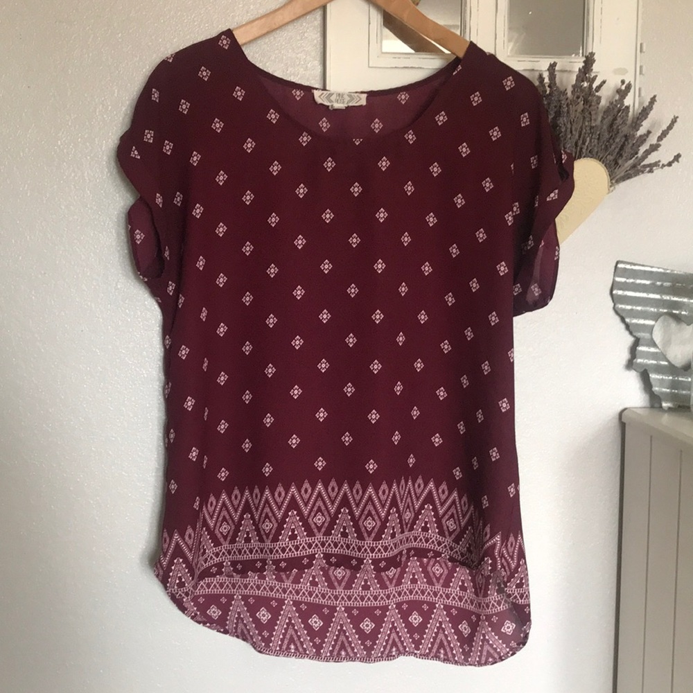 Maroon Boho Blouse